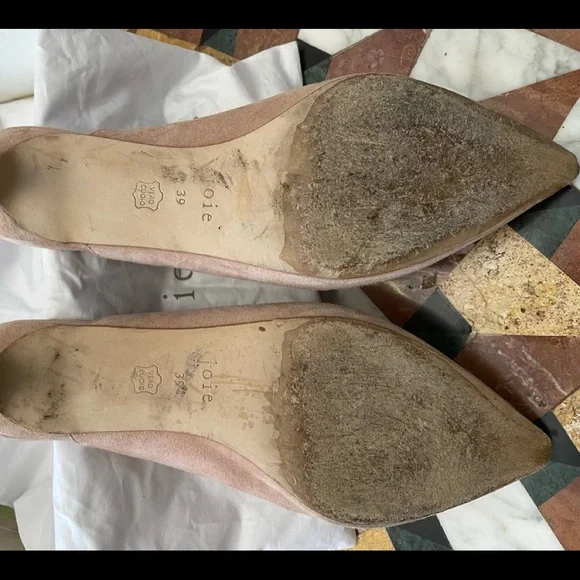 NOT your mothers mules 😜 JOIE pink suede V mules so pretty 🤗🌸 - Picture 4 of 5